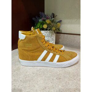 Adidas Originals Basket Profi Mustard Yellow Suede High Top Sneakers Size 8 Mens